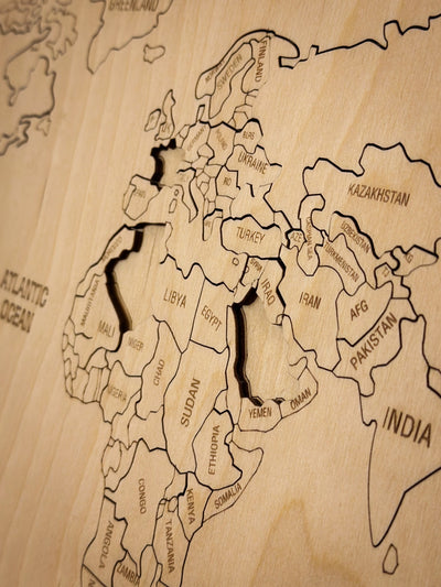 Wood World Map Puzzle