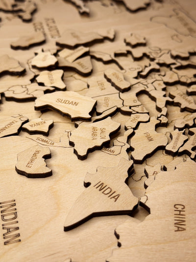 Wood World Map Puzzle